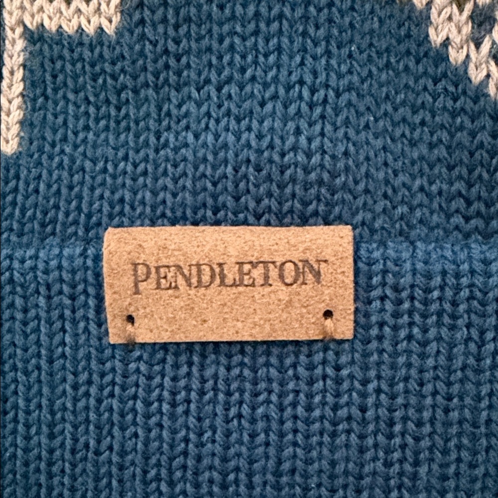 Pendleton Adult Knit Beanie Unisex One Size in Harding Aegean Wool Blend EUC - Picture 3 of 7
